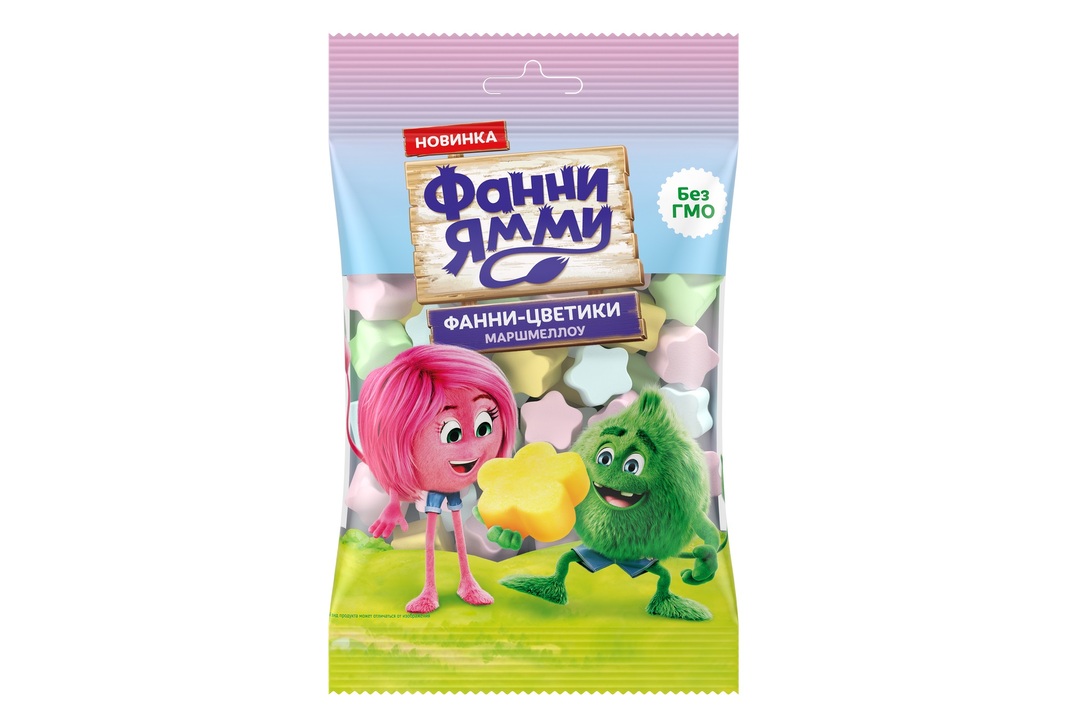 

Зефир Фанни Ямми жевательный Маршмеллоу со вкусом клубники, персика, яблока, черники 50 г