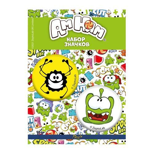 Набор значков закатных Ам Ням 2 шт.