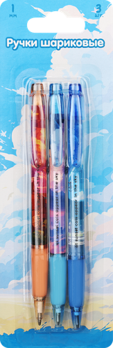 

Набор шариковых ручек Крок&Дилли Сutie автоматические синий цвет 1 мм 3 шт