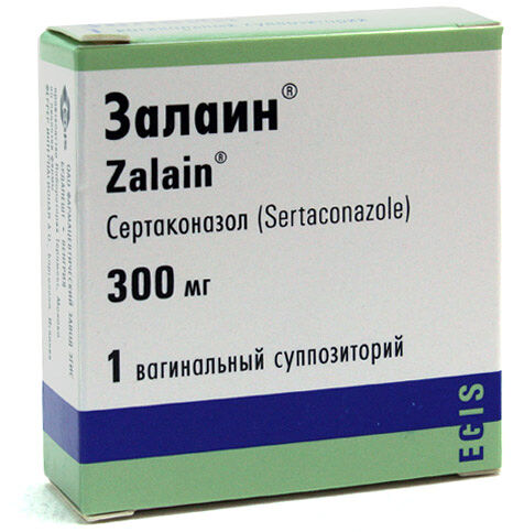 Залаин 300 мг № 1 вагин. суппозитории