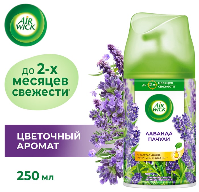 

Сменный баллон для Air Wick Freshmatic Pure Пачули и эвкалипт 250 мл