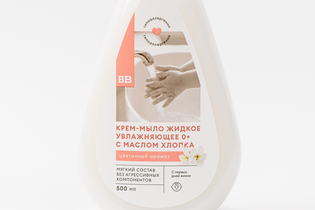 

Крем-мыло Вкусвилл жидкое увлажняющее с маслом хлопка, 0+ 500 мл