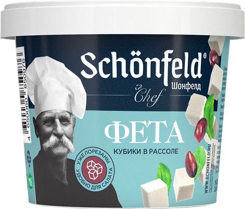 Сыр рассольный Фета в рассоле стакан с сеточкой внутри 45% Schonfeld