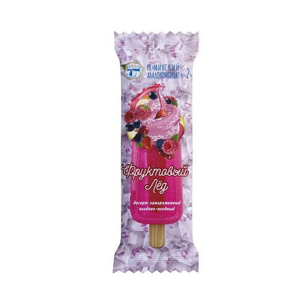 Десерт зам пл/яг ФРУКТОВЫЙ ЛЁД вес 100г Хладокомбинат №2