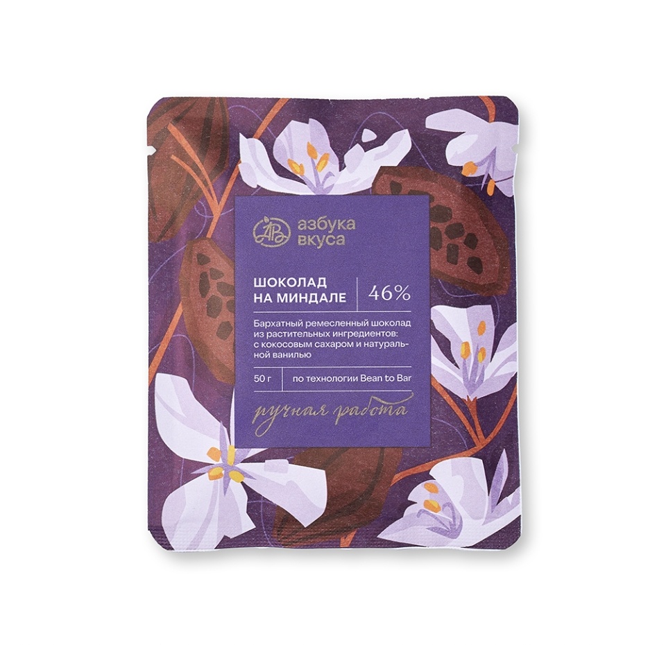 

Шоколад Азбука Вкуса на миндале 46% 50 г
