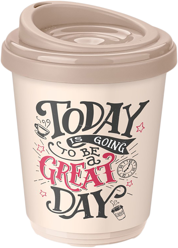 Термостакан Бытпласт с декором 300 мл, в ассортименте