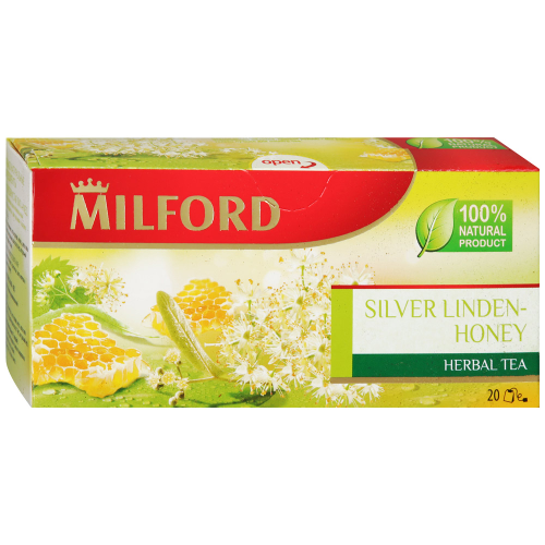 

Чайный напиток травяной Milford Silver linden-honey в пакетиках 40 г