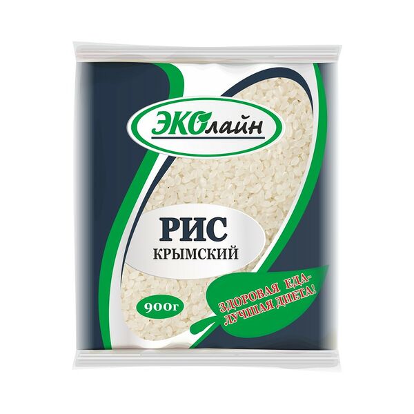 Крупа Рис круглый Крымский Эколайн 900г