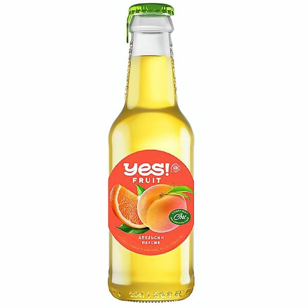 Напиток Yes! Апельсин, персик сокосодержащий пастеризованный 250 мл
