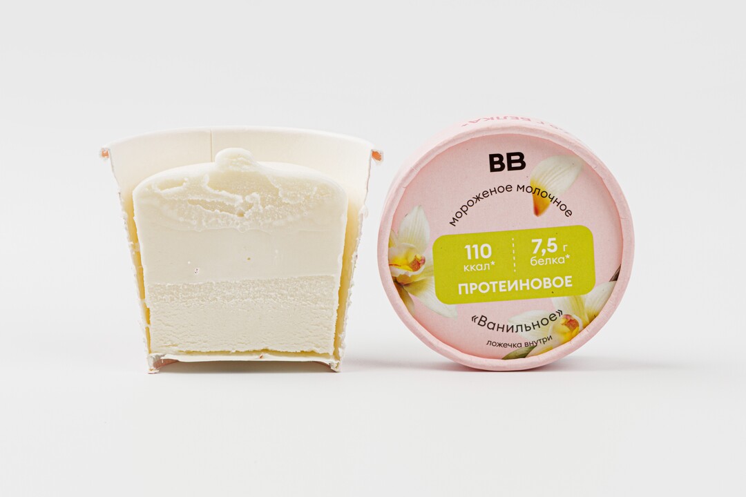 

Мороженое ВкусВилл молочное протеиновое Ванильное 75 г