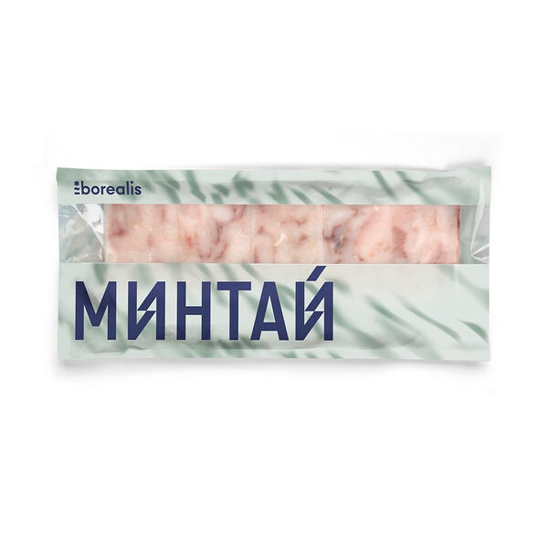 Морож пищ рыб прод Минтай филе блочное б/кожи б/костей морож 750г Borealis