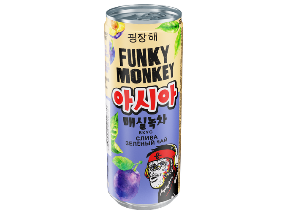 

Напиток Funky Monkey Craazy Asia Слива и зеленый чай 0.33 л