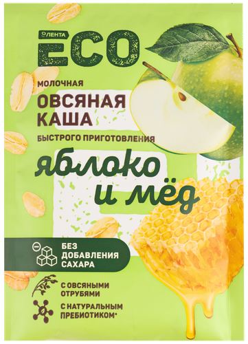

Каша овсяная ЛЕНТА ЕСО молочная с яблоком и медом
