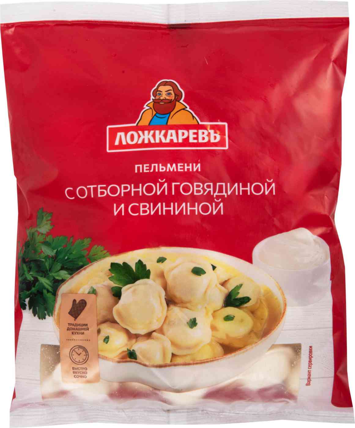 

Пельмени Ложкаревъ с отборной говядиной и свининой 700 г