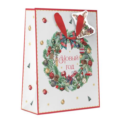 

Пакет Пакетико Рождественский Премиум 22.7 см дизайн в ассортименте 1 шт.