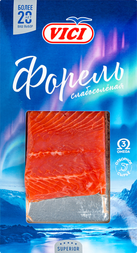

Форель радужная Vici филе-кусок слабосоленая 200 г