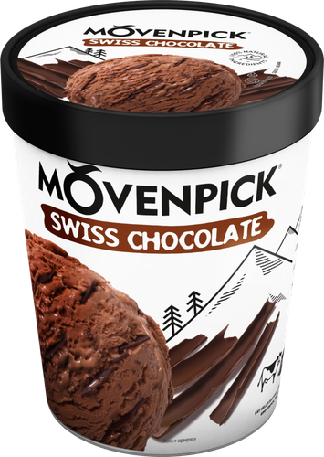 

Мороженое Movenpick Swiss Chocolate сливочное со швейцарским шоколадом и шоколадным соусом, 276 г