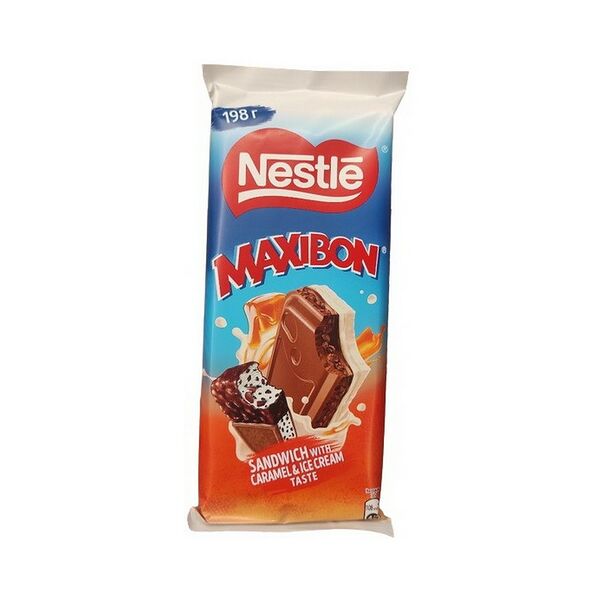 Шоколад мол и бел Nestle Maxibon Sandwich with caramel and ice cream taste 198г