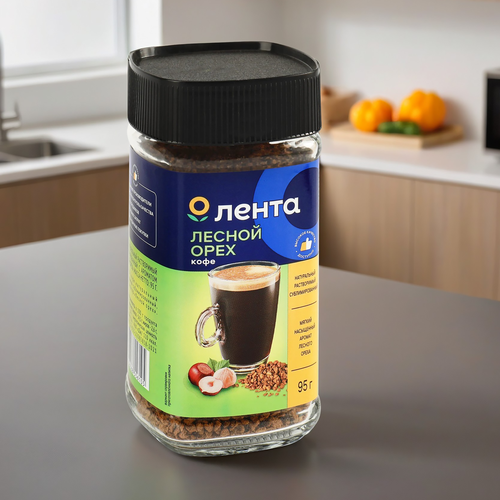 

Кофе растворимый Лента с ароматом лесного ореха сублимированный