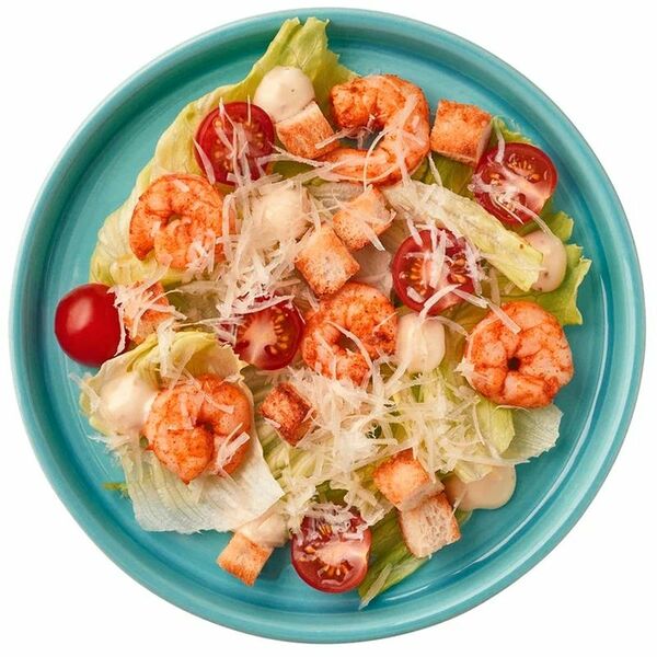 Салат Перекрёсток Select Цезарь с креветками 190 г