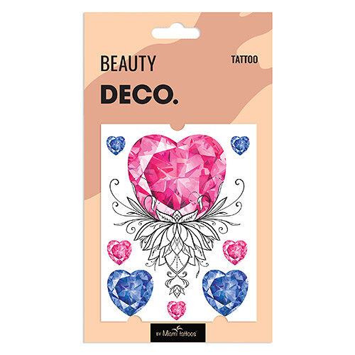 Татуировка для тела Deco Crystal by Miami tattoos переводная (Heart)
