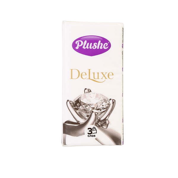 Платки носовые Plushe бумажные, 3 слоя, 10 шт