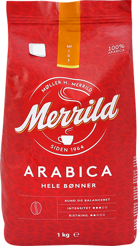 Кофе в зернах Merrild Arabica в зернах 1 кг