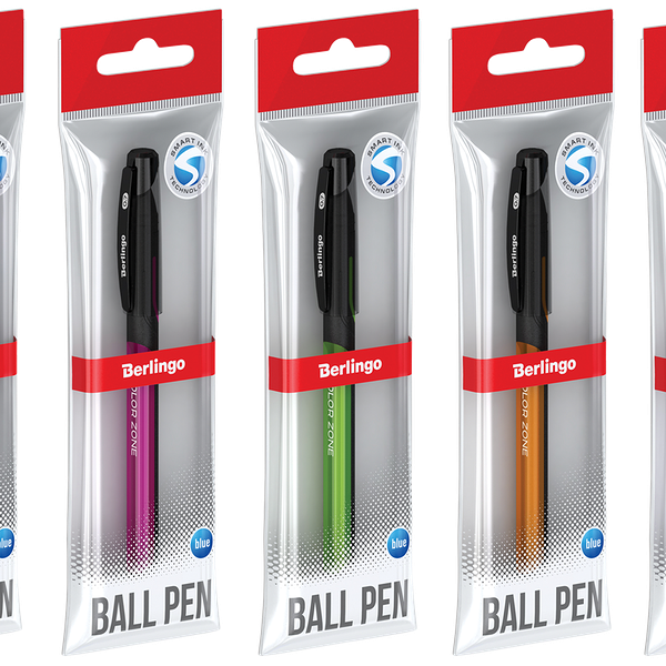 Ручка шариковая Berlingo Color Zone stick 0.7 мм синий 1 шт. в ассортименте