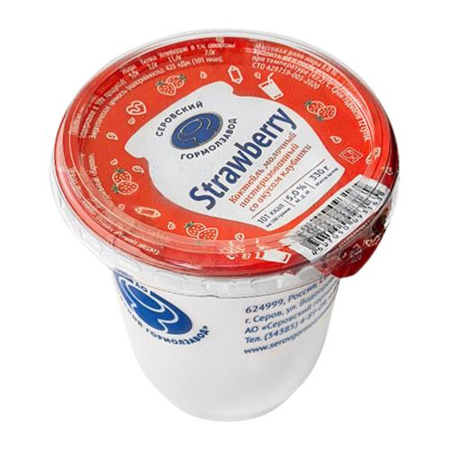 

Коктейль молочный Серовский гормолзавод Клубника 5% 330 г