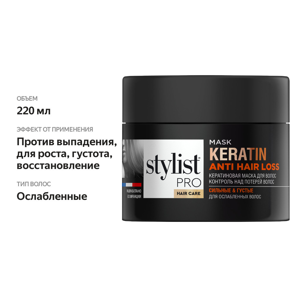 

Маска для волос STILYST Hair care Контроль над потерей волос кератиновая