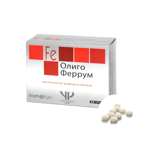 Олиго феррум №30, табл.