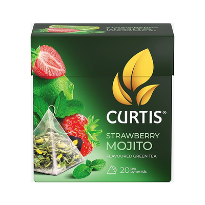 Чай зеленый Кертис (Curtis) Клубничный мохито (Strawberry Mojito) 34 г 20 шт.