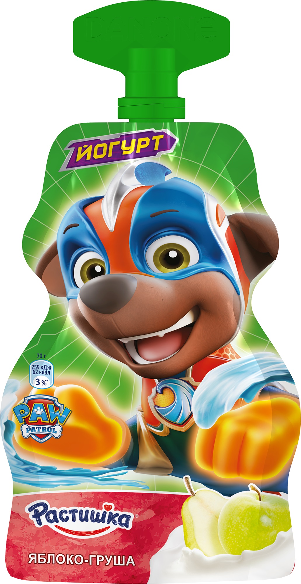 

Йогурт Растишка Яблоко-груша 2.6% 70 г дизайн упаковки в ассортименте