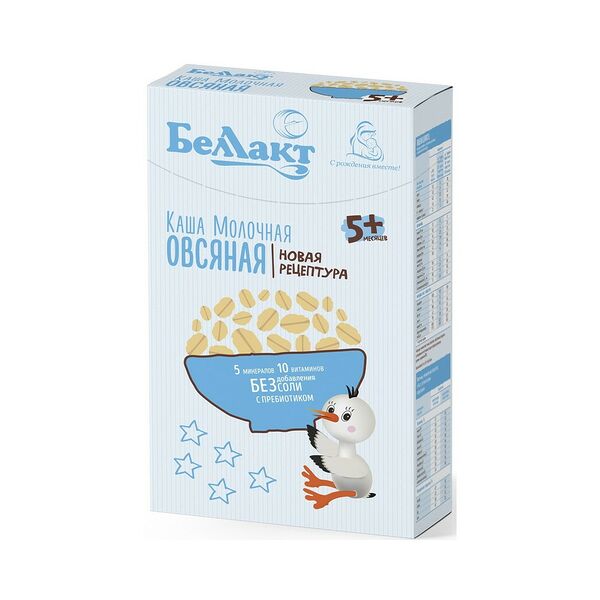 Каша зерно-молочная Беллакт б/р овсяная 200г ДП