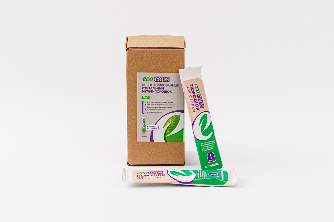 

Стиральный порошок концентрированный 5 в 1 8 стиков 245 г