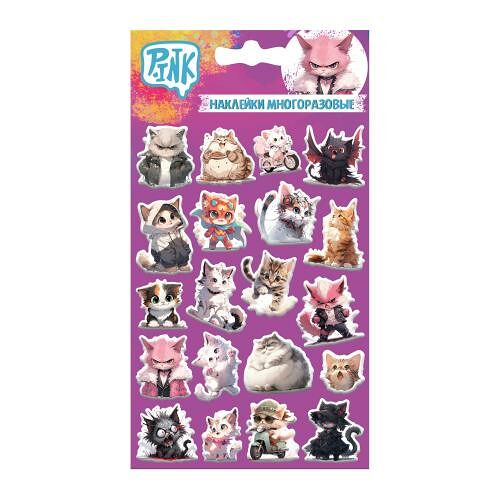 Наклейки P.ink Приор Груп объемные Котики 11х20 см