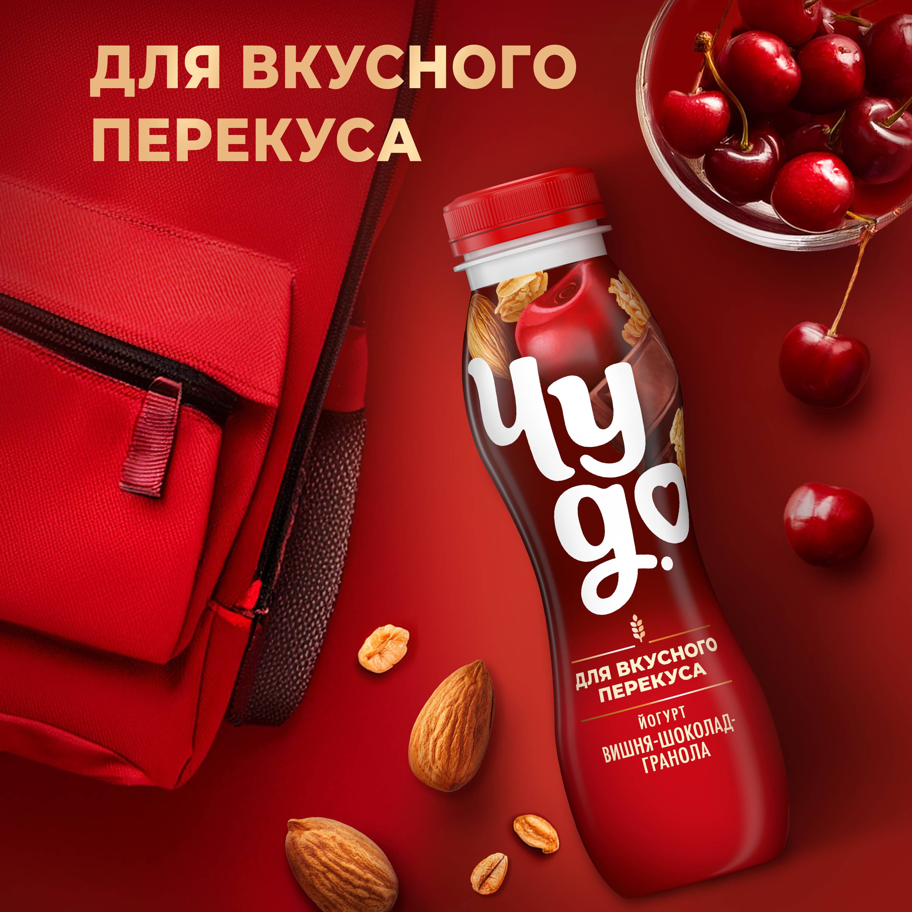 

Йогурт питьевой Чудо с гранолой Вишня-шоколад 2.2% 260 г