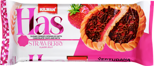 

Печенье Kilwan Has Клубничное желе посыпка из шоколадной крошки 68 г
