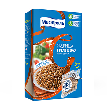 

Гречка Мистраль цельная ядрица 5 пакетиков 400 г