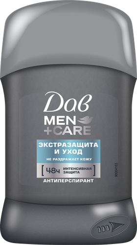 

Дезодорант-антиперспирант стик мужской Dove Экстразащита и уход, 50 мл
