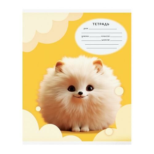 Тетрадь ученическая Рельеф-центр клетка BG Пушистики 12 л 1 шт в ассортименте
