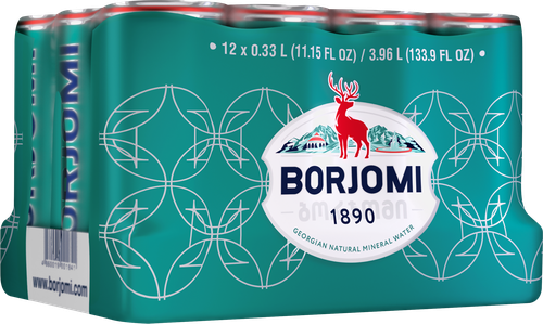 

Вода Borjomi минеральная газированная 0.33 л