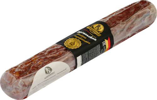 

Колбаса Тихорецкий мясокомбинат Посольская сырокопченая на натуральной щепе весовая