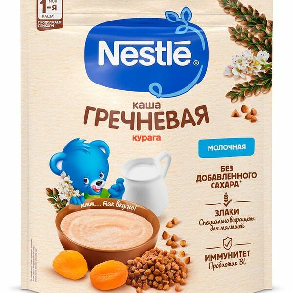 Каша Nestle Молочная Гречневая с курагой 200 г