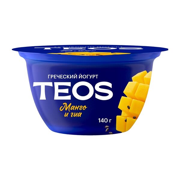 Йогурт греческий Teos Манго-чиа 2% 140 г