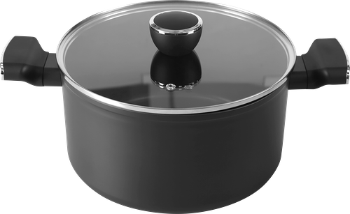 Кастрюля Hopps Sonet антипригарное покрытие, ручки soft-touch, кованый алюминий 5.4 л