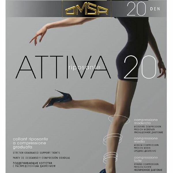 Колготки Omsa Attiva 20 den размер 5, daino/загар
