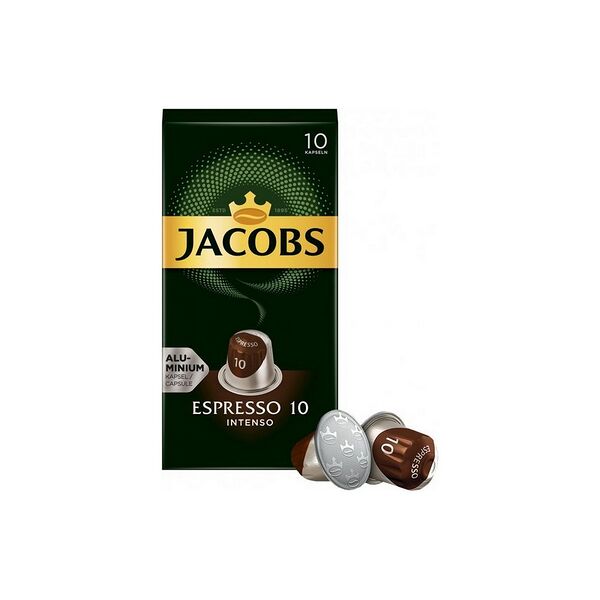 Кофе молотый Jacobs Espresso Intenso натур жарен в капсулах 52г