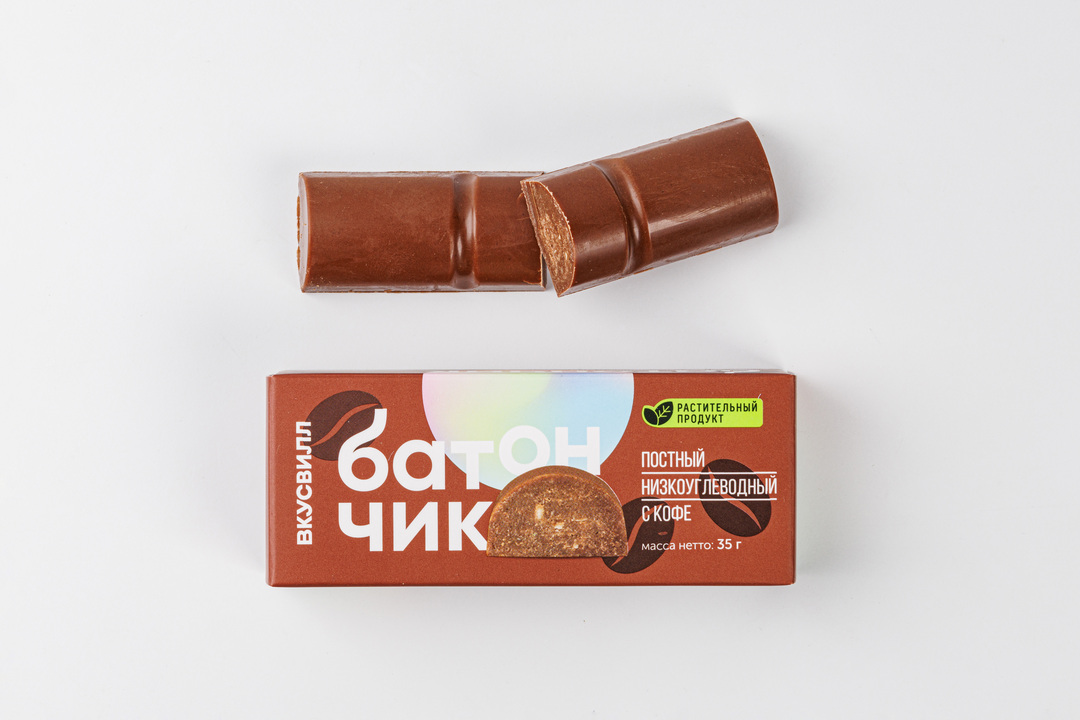 

Батончик низкоуглеводный ВкусВилл с кофе веган 35 г