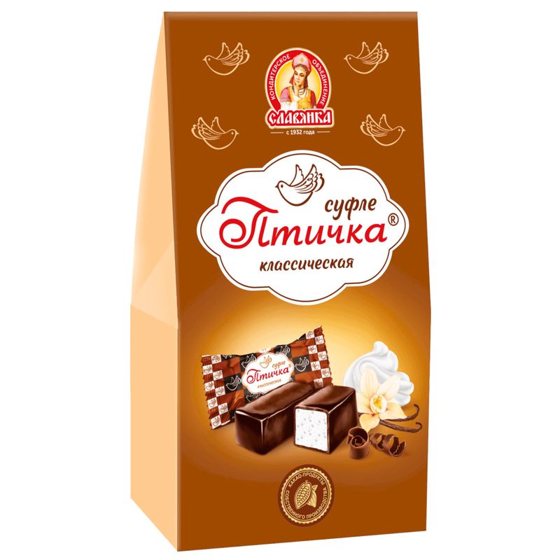 

Набор конфет Суфле Славянка Птичка классическая 141 г